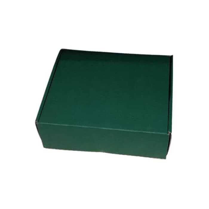 Cutie p-u cadouri gofrat verde, 32x27x10 cm