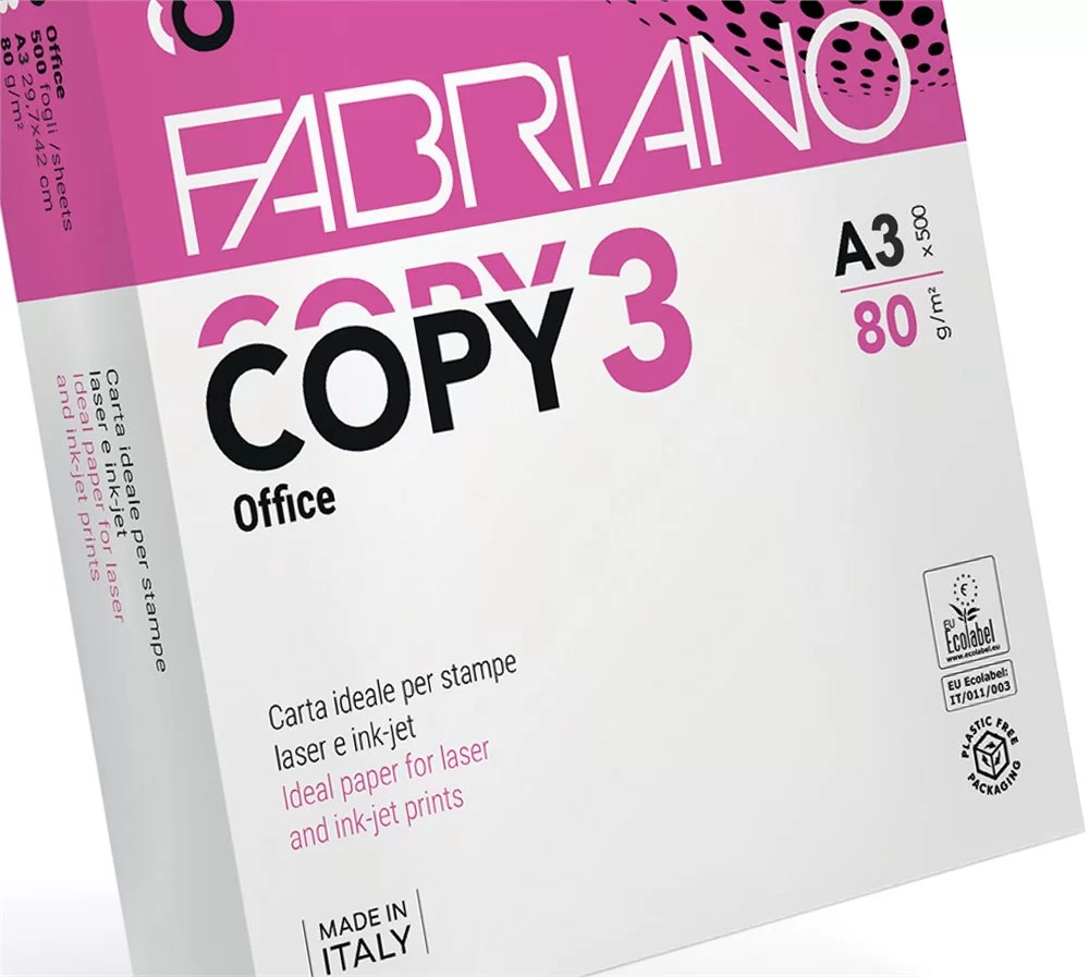 Hartie FABRIANO Copy 3 A3, 80g/m2, 500 foi, clasa C+