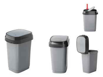 Cos pentru gunoi cu pedala KIS 10 L, gri