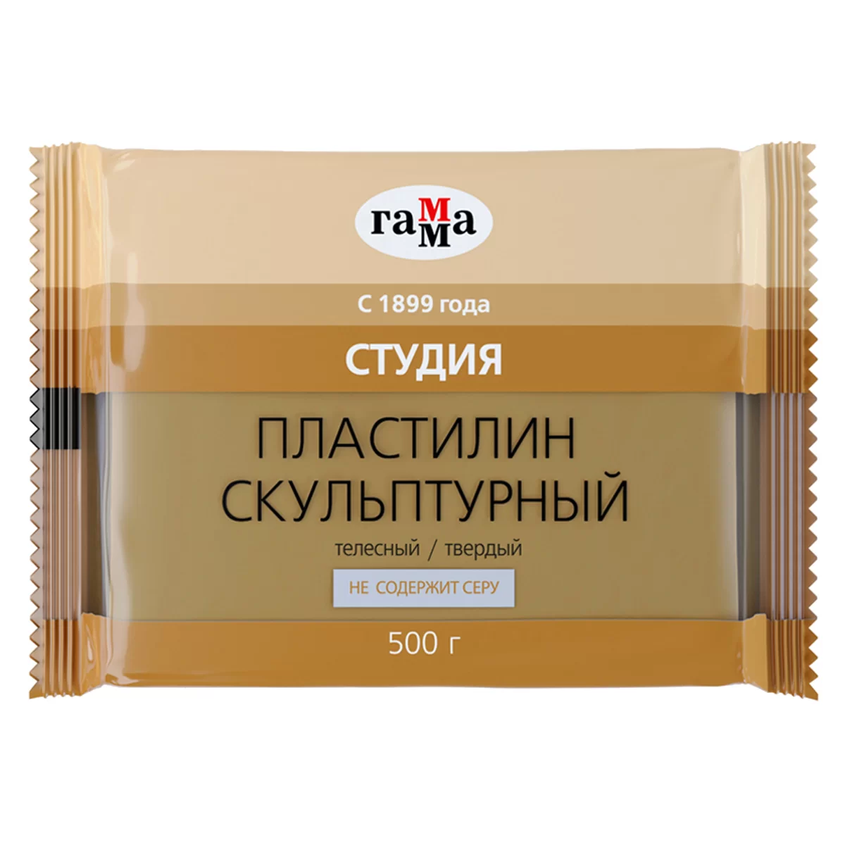 Plastilina pentru sculptura GAMMA 500gr, tare, corporal