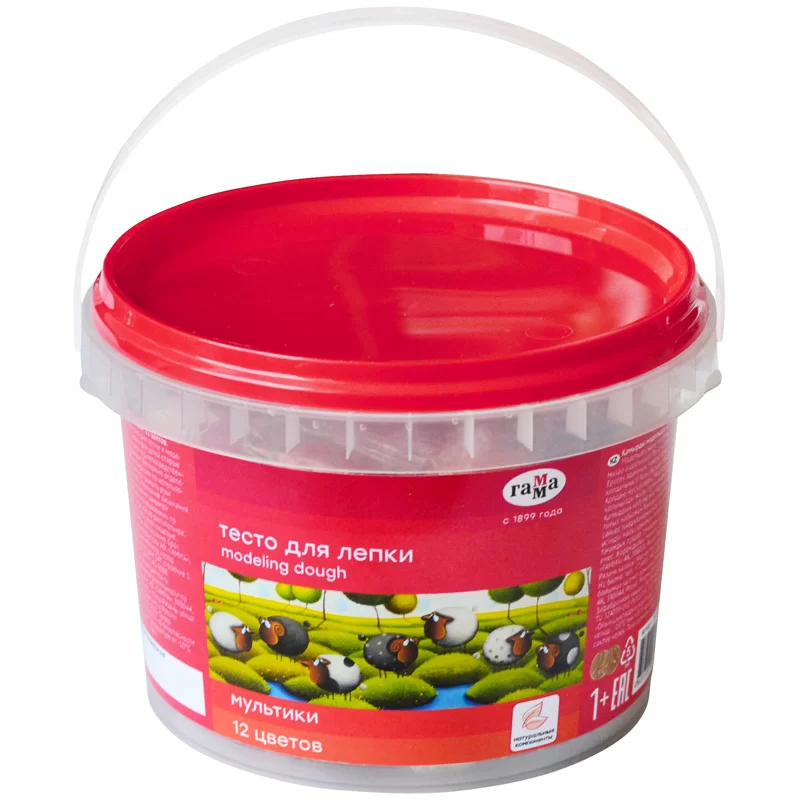 Pasta de modelat GAMMA Multiki 12culori, 350gr caldarusa