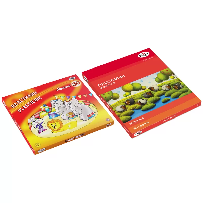 Plastilina GAMMA Multiki 30 culori, 600 gr, cu cutitas