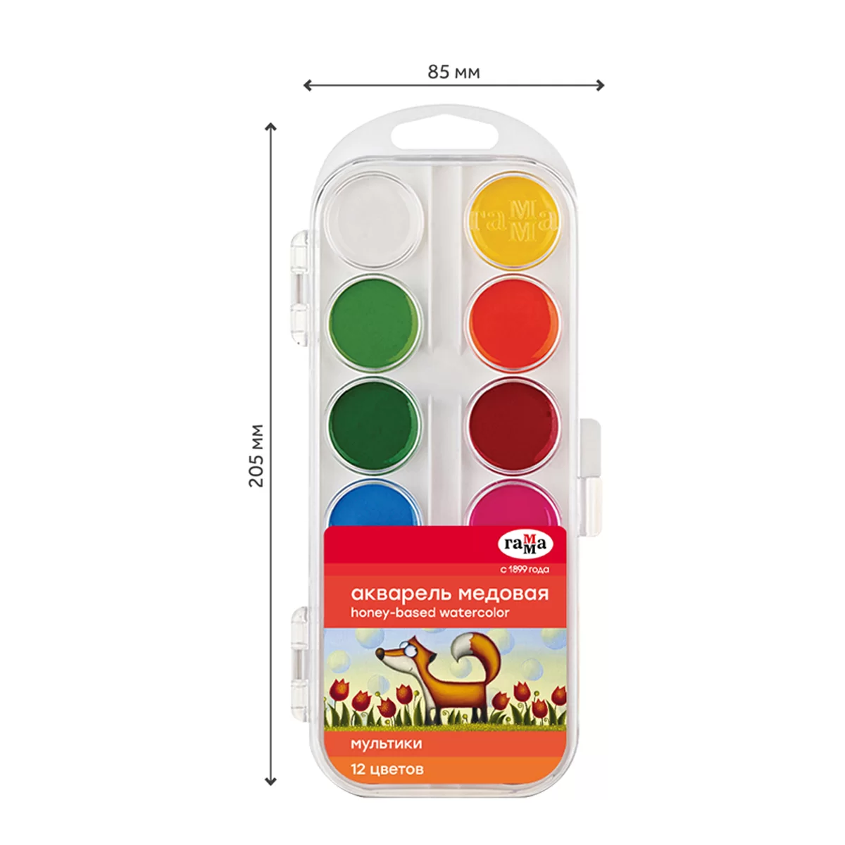 Acuarela GAMMA Multiki, 12 culori