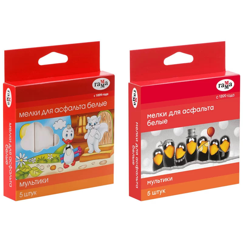 Creta p/u asfalt GAMMA Multiki, 5 bucati, alba