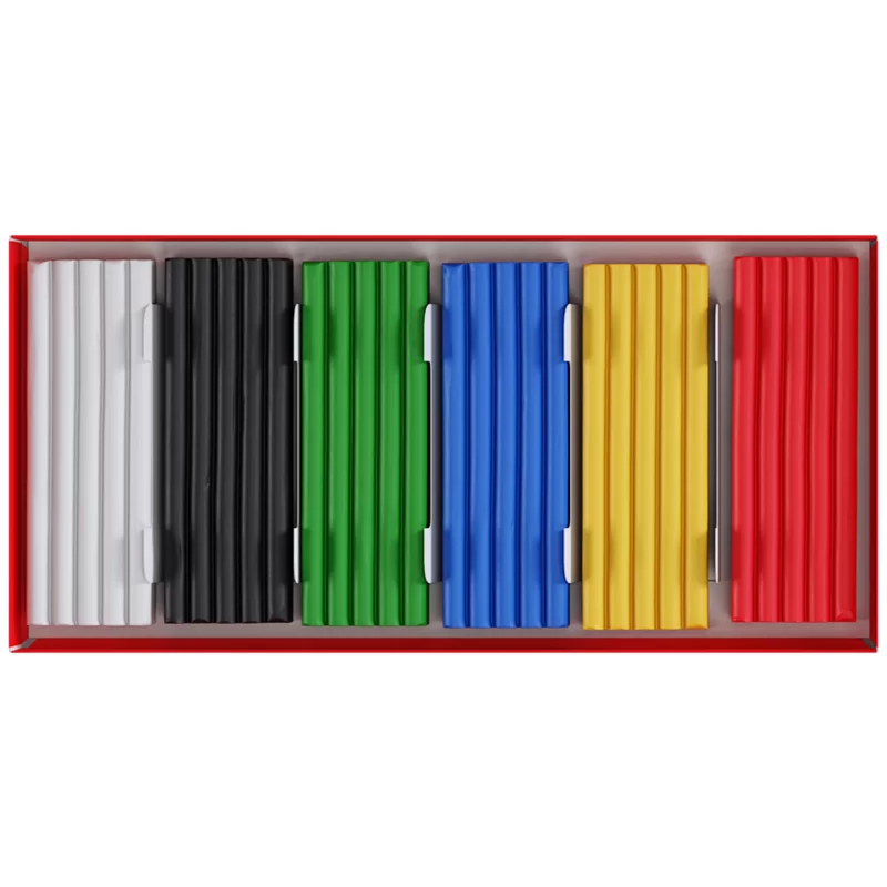 Plastilina GAMMA Multiki 6 culori, 120gr, cu cutitas