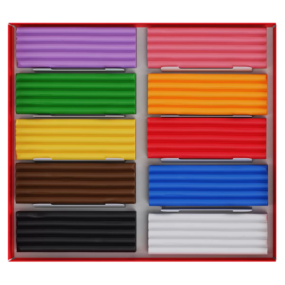 Plastilina GAMMA Multiki 10 culori, 200gr, cu cutitas
