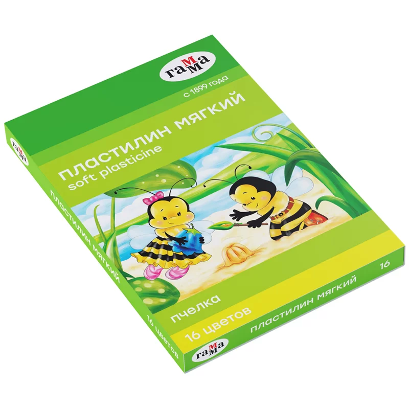 Plastilina ceara GAMMA Albinuta 16 cul, 240gr, cutitas