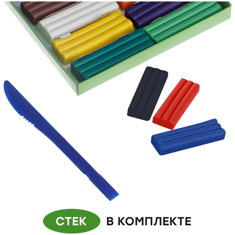 Plastilina ceara GAMMA Albinuta 10 cul, 150gr, cutitas
