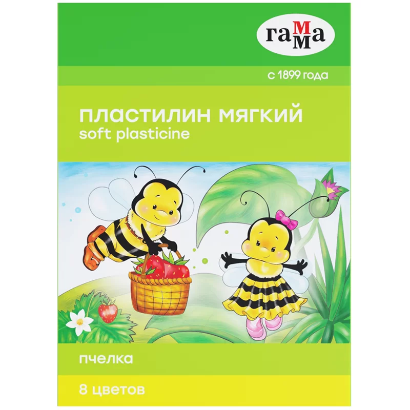 Plastilina ceara GAMMA Albinuta 8 cul, 120gr, cutitas