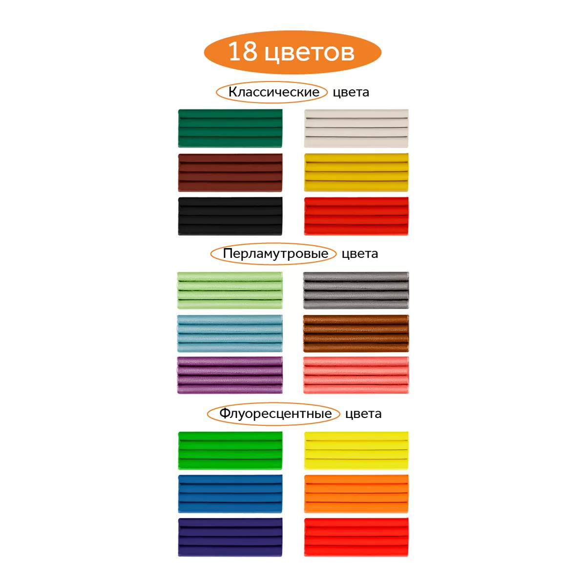Plastilina GAMMA Soare Oranj 18 cul, 234gr, cutitas