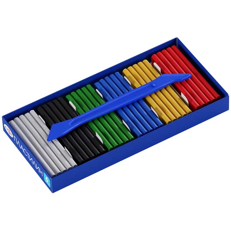 Plastilina GAMMA Clasic 6 culori, 120gr, cu cutitas