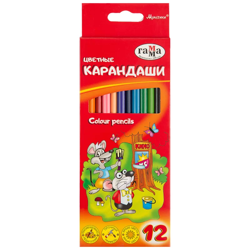 Creioane colorate GAMMA Multiki, 12 culori