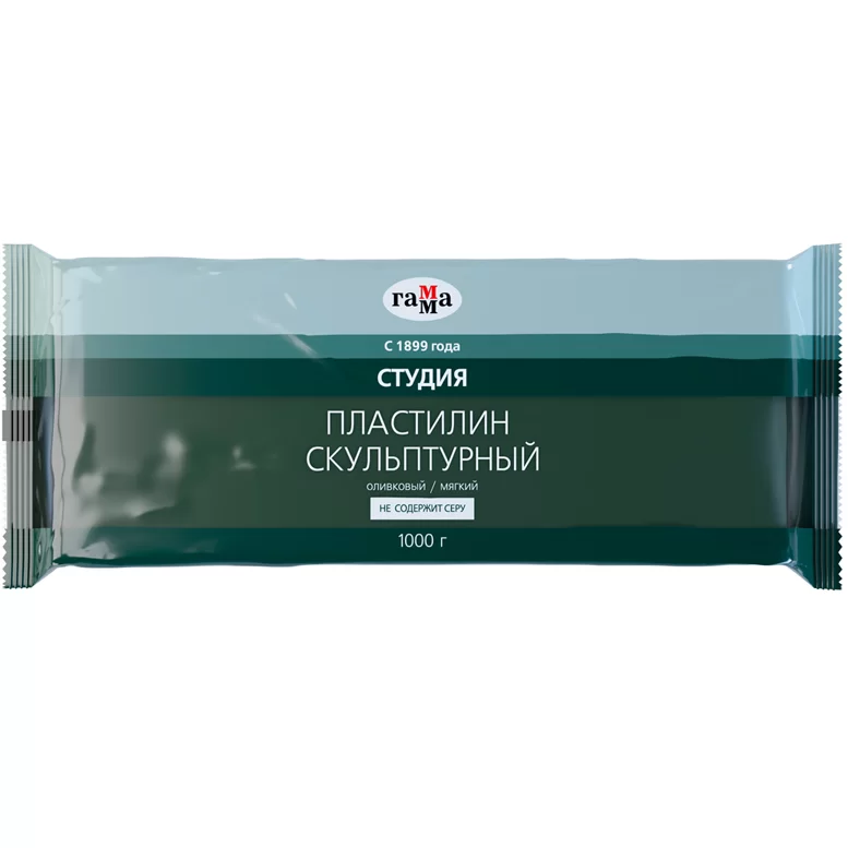 Plastilina pentru sculptura GAMMA 1kg, moale, oliva