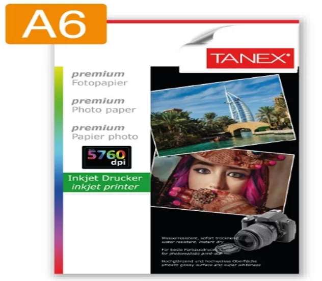 Hirtie foto TANEX A6, 180g/m2, 50 foi, lucioasa