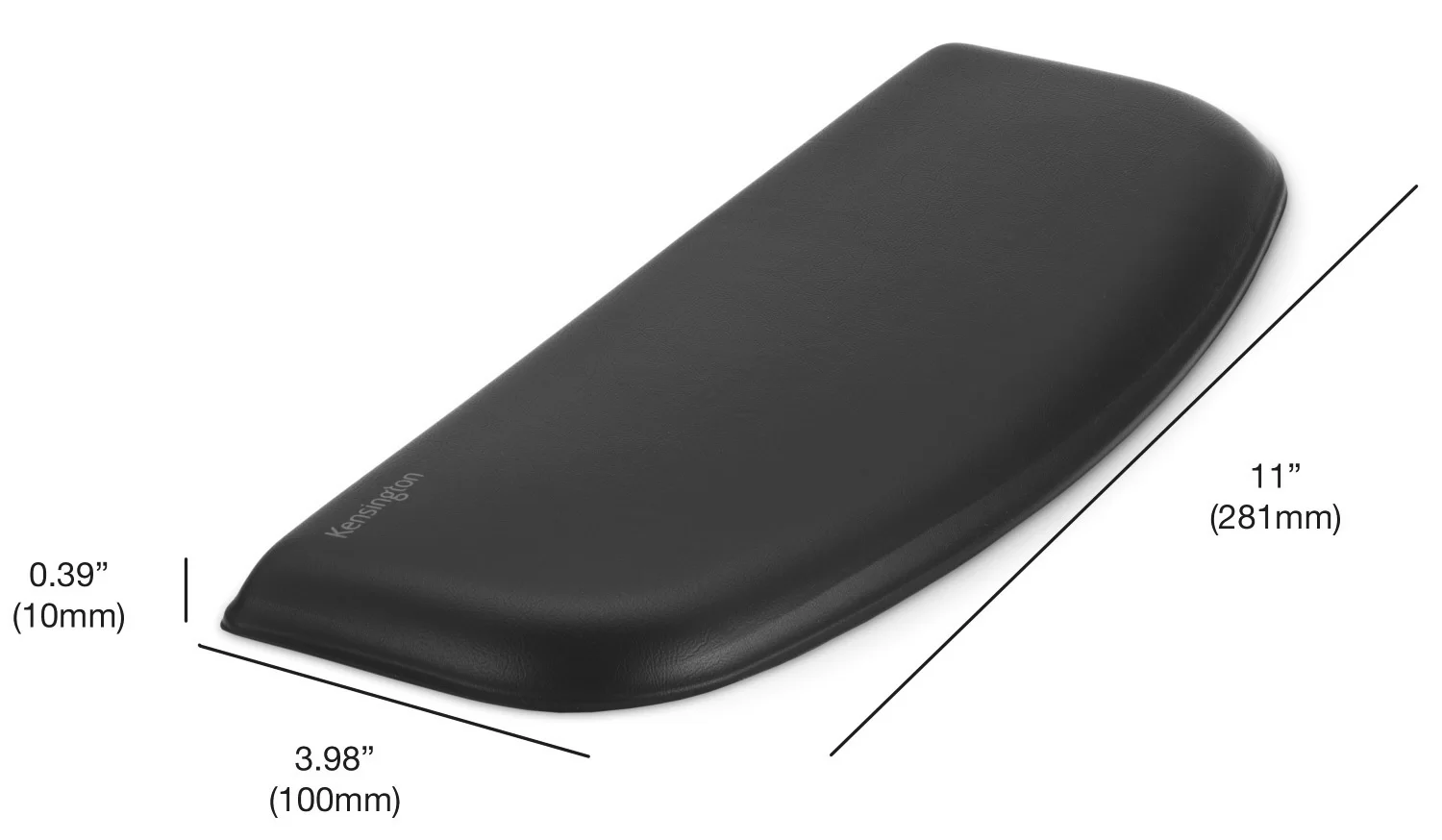 Подставка для запястий KENSINGTON Compact Slim, черная