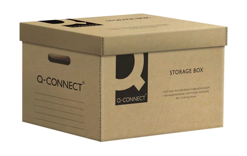 Container p/u arhivare Q-CONNECT, 515x305x350 mm, kraft