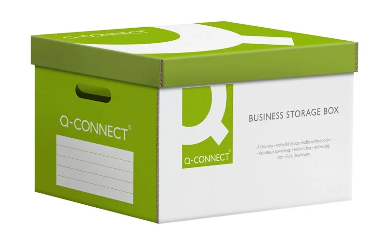 Container p/u arhivare Q-CONNECT, 515x305x350 mm, verde