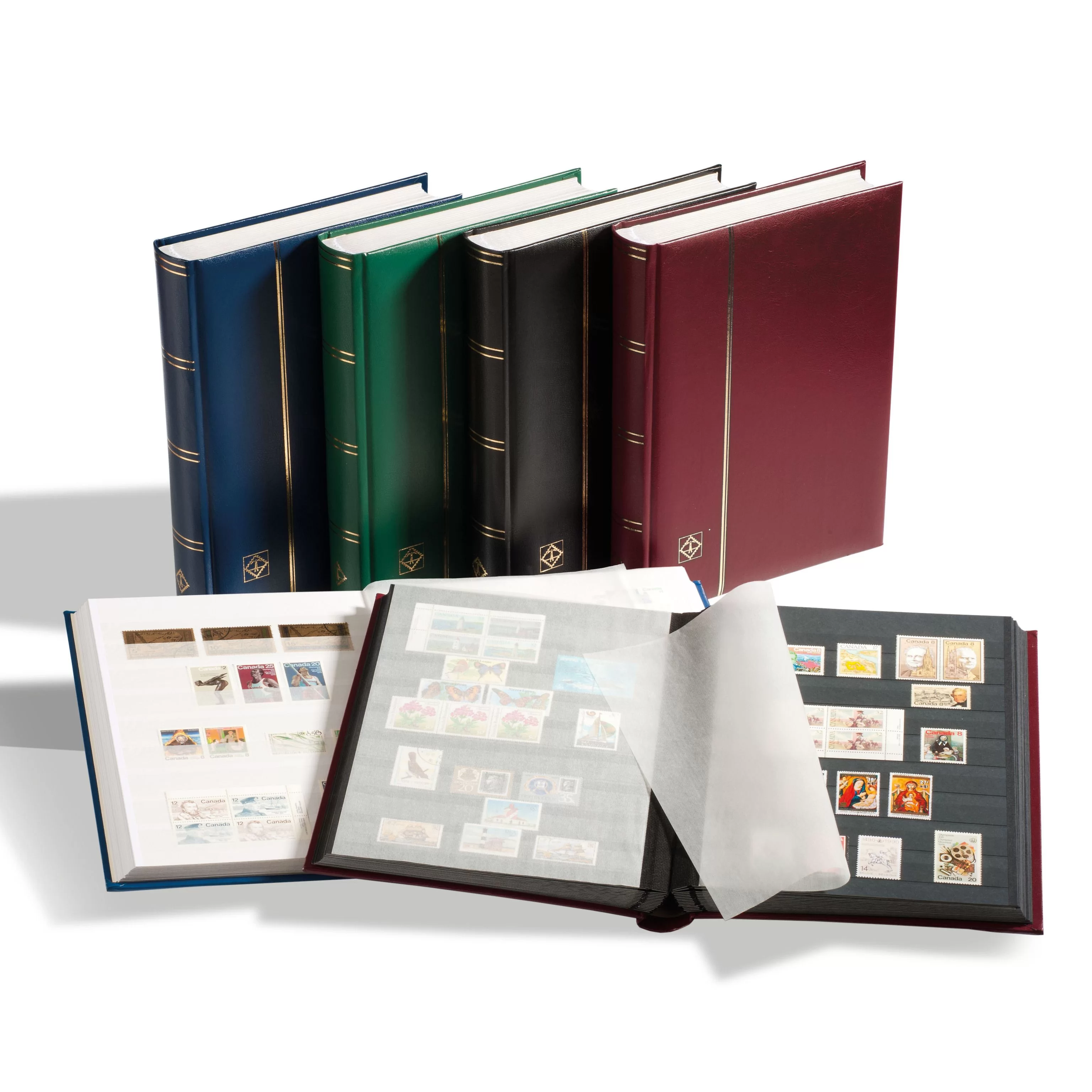Clasor timbre LEUCH COMFORT, A4, 64 pagini, negru
