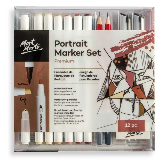 Set M.M. pentru desenul portretelor 12 piese