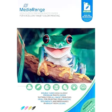 Hirtie foto MediaRange A4, 160g/m2, 50 foi, luci