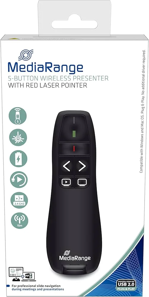 Aratator-presenter MediaRange 5 button, cu lazer