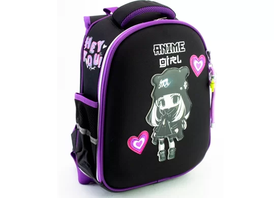 Рюкзак ортопедический EVA Anime girl, 15", черный