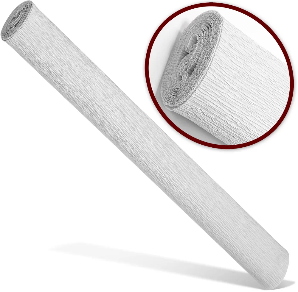 Hirtie creponata INTERDRUK Premium 50x200cm, alba