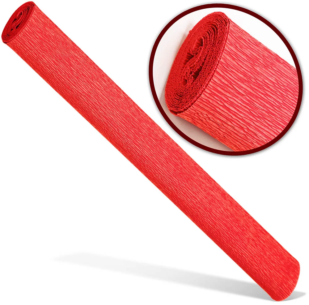 Hirtie creponata INTERDRUK Premium 50x200cm, rosie