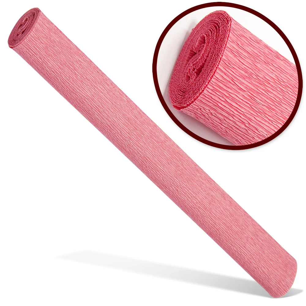Hirtie creponata INTERDRUK Premium 50x200cm, roz aprins