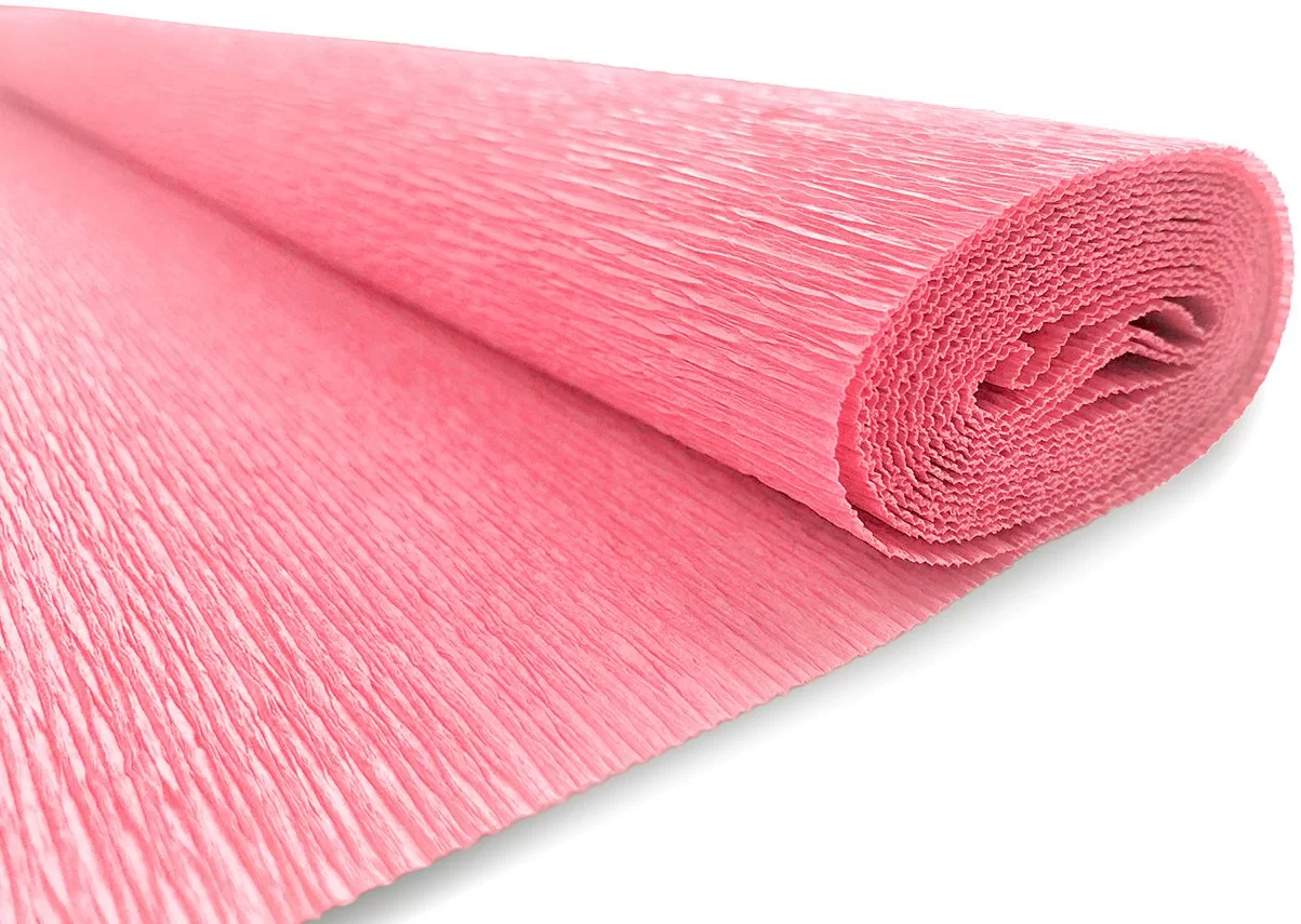 Hirtie creponata INTERDRUK Premium 50x200cm, roz aprins