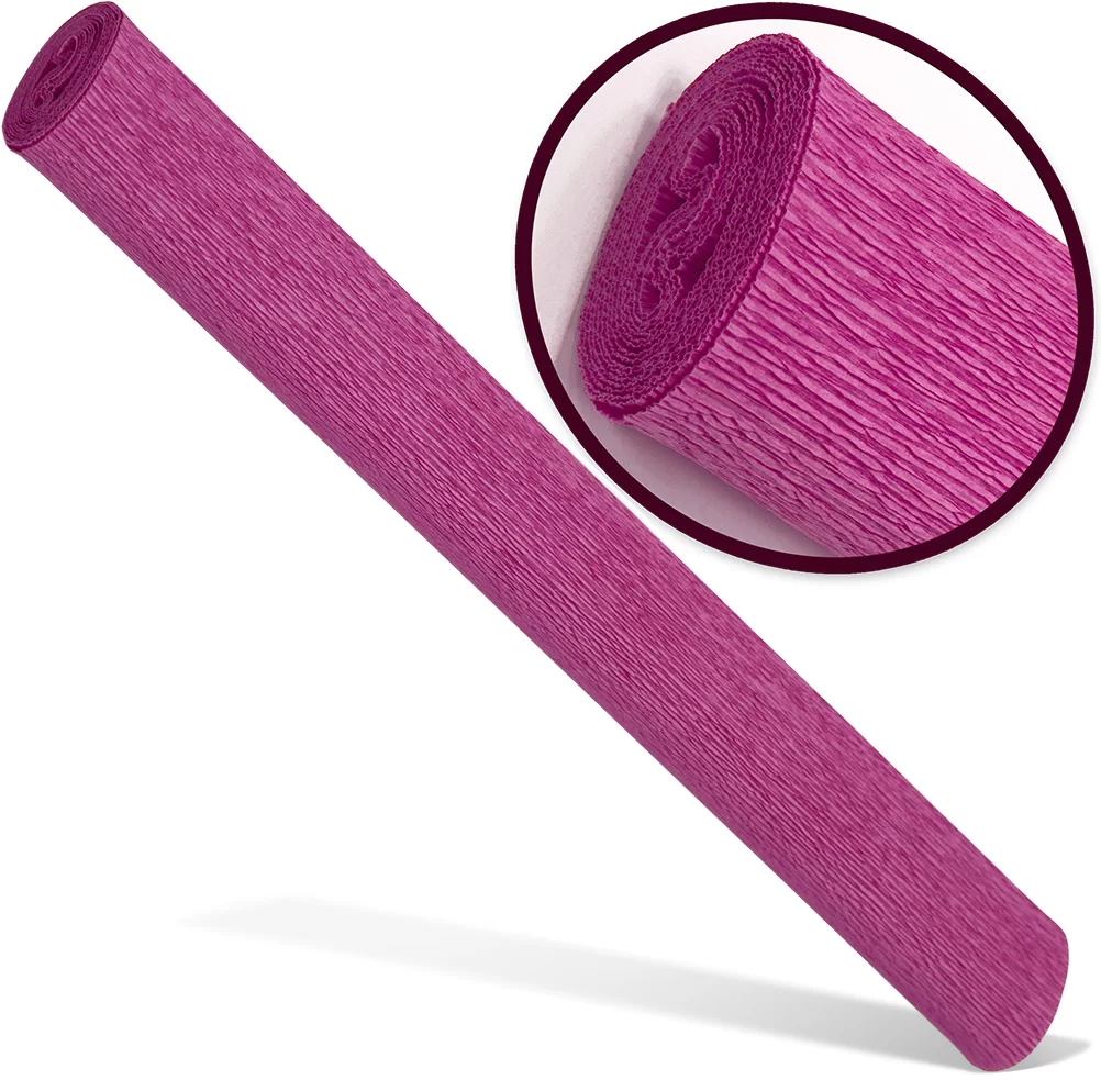 Hirtie creponata INTERDRUK Premium 50x200cm, roz inchis