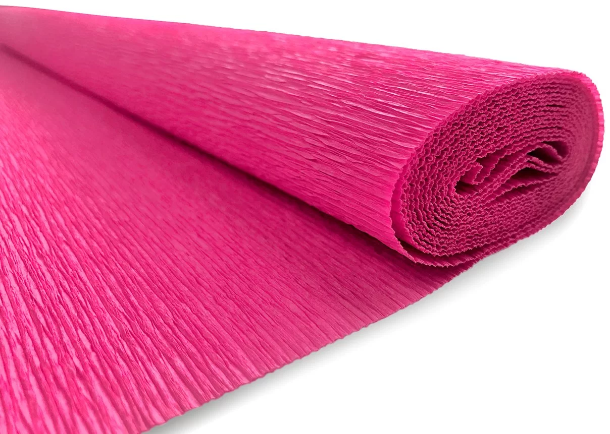 Hirtie creponata INTERDRUK Premium 50x200cm, roz inchis