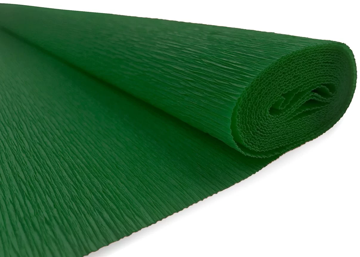 Hirtie creponata INTERDRUK Premium 50x200cm verde inchis