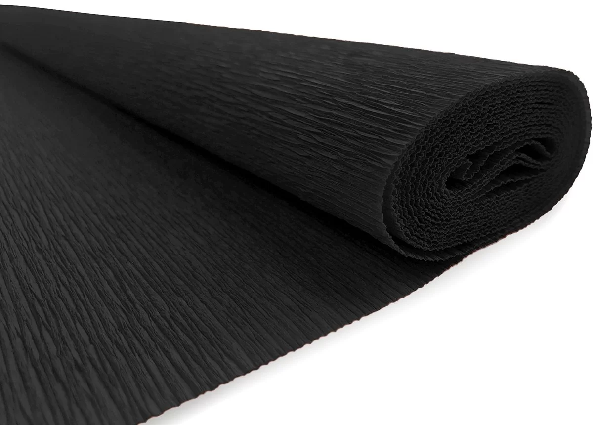 Hirtie creponata INTERDRUK Premium 50x200cm, negru