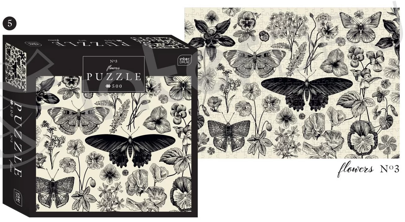 Puzzle INTERDRUK "Flowers 3", 500 elemente