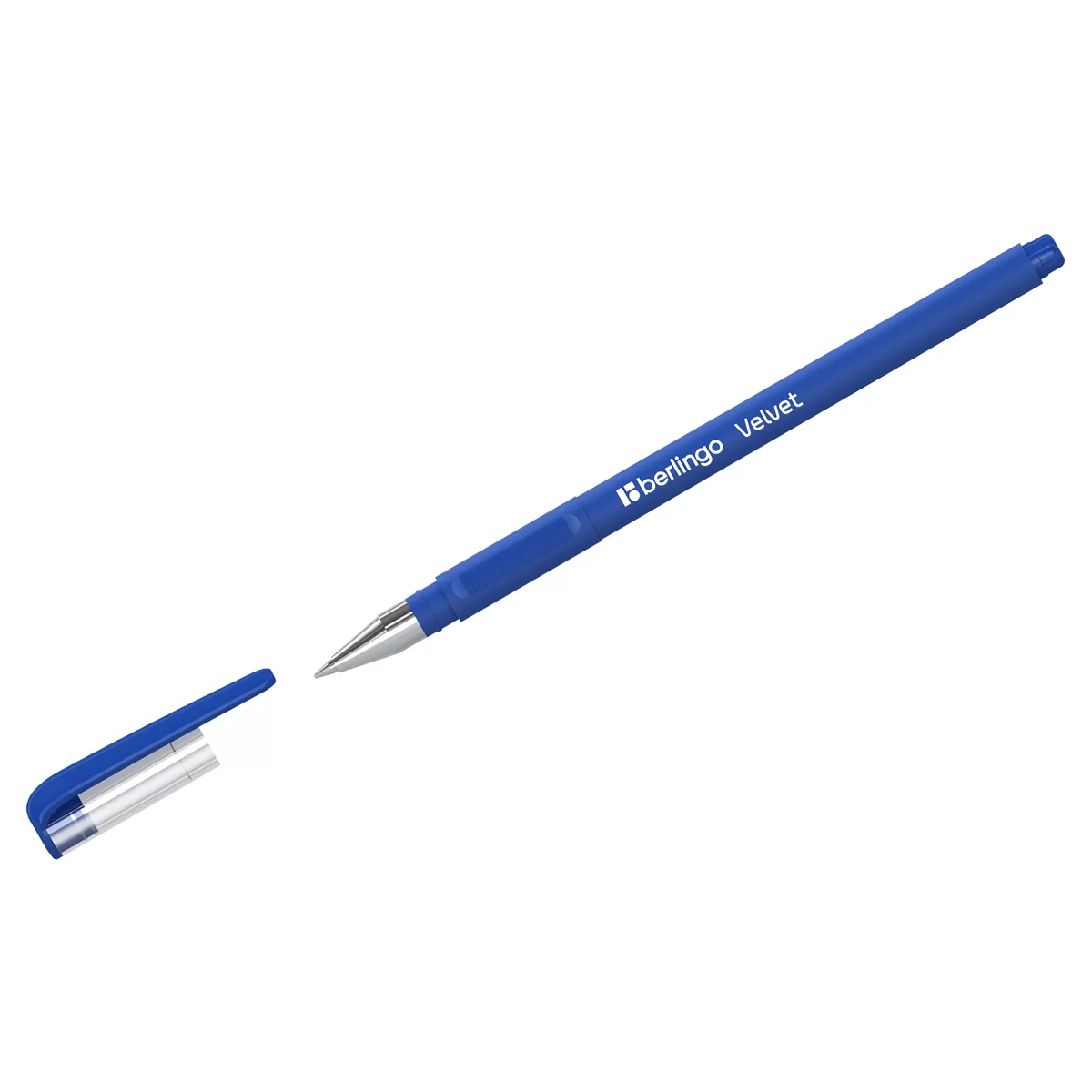 Pix cu gel BERLINGO Velvet, cu grip, 0.5mm, albastru