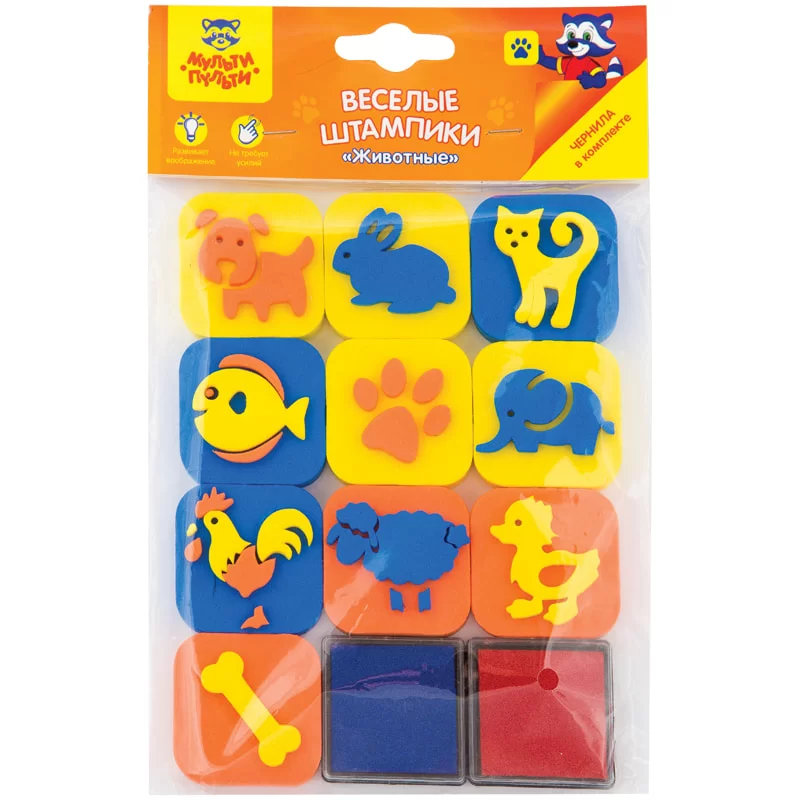 Set stampile MULTI-PULTI"Animale", 10 bucati