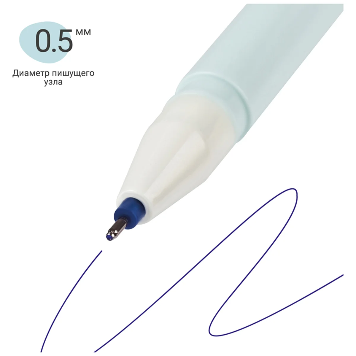 Pix cu gel MESHU Fluffy, 0.5mm, corectabil, albastru