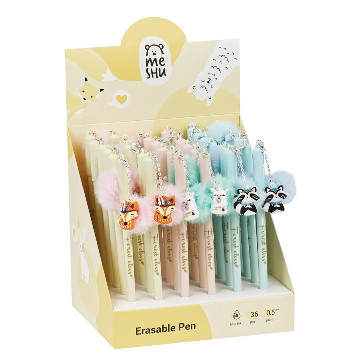 Pix cu gel MESHU Fluffy, 0.5mm, corectabil, albastru