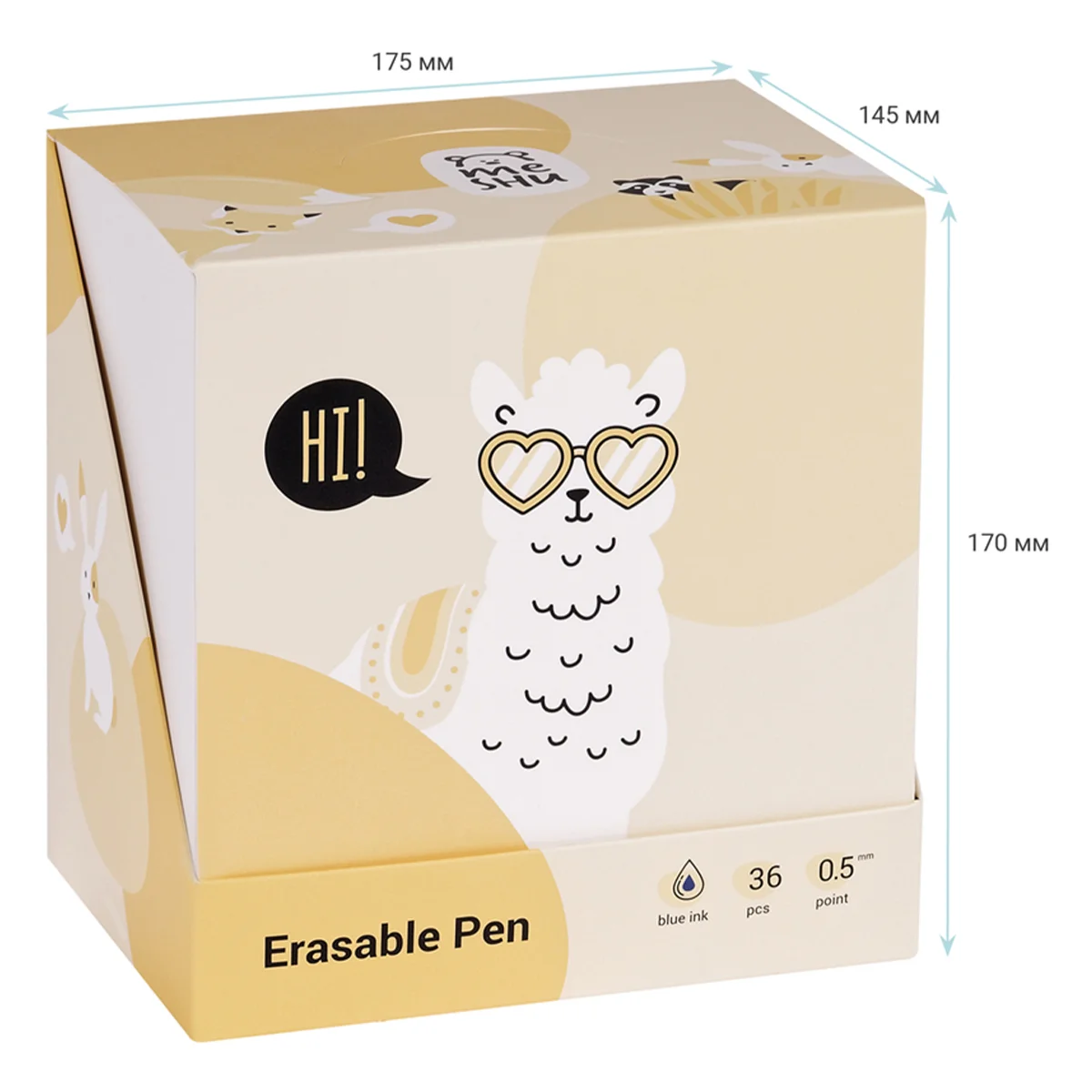 Pix cu gel MESHU Fluffy, 0.5mm, corectabil, albastru