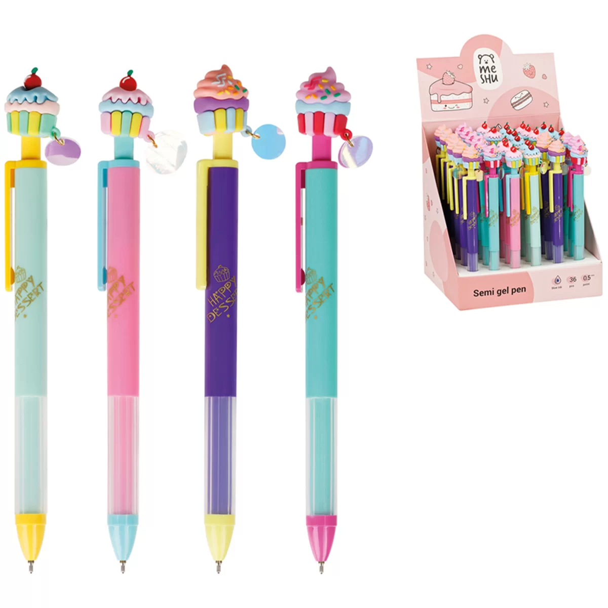 Pix cu mecanism MESHU Sweets, 0.5mm, albastru
