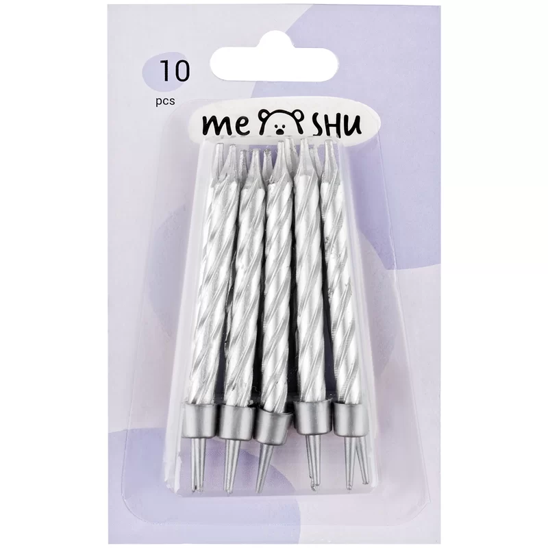 Luminari p-u tort MESHU "Mini", 5.8 cm, argentii, 10 buc