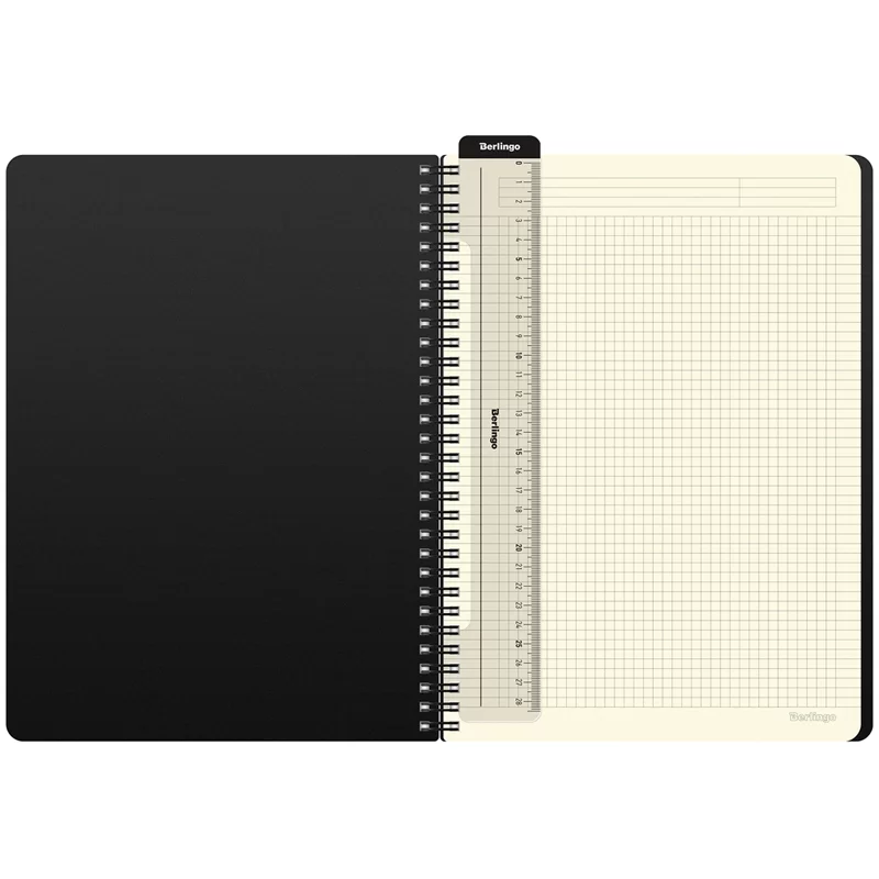 Caiet BERLINGO Style A4, 80 foi, spira, matematica negru