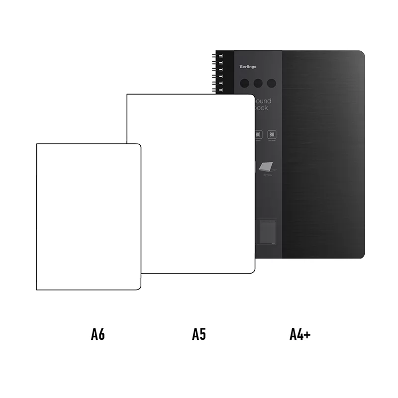 Caiet BERLINGO Style A4, 80 foi, spira, matematica negru