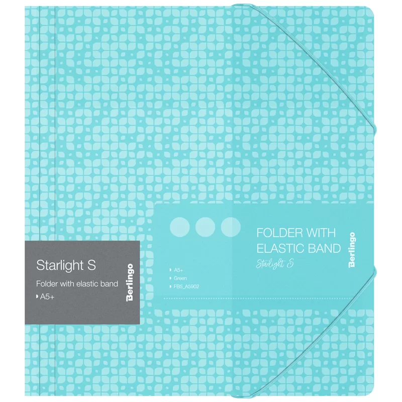 Mapa plastic cu elastic BERLINGO Starlight A5+, verde