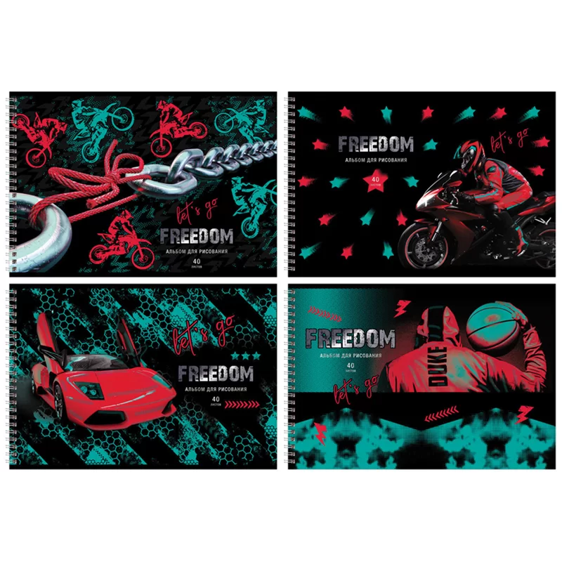 Album pentru desen BG Freedom A4, 40 foi, spira