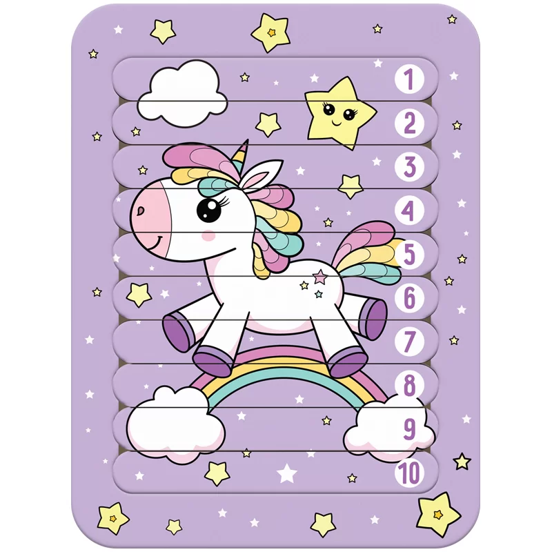 Puzzle din lemn ТРИ СОВЫ "Unicorn", 10 elemente