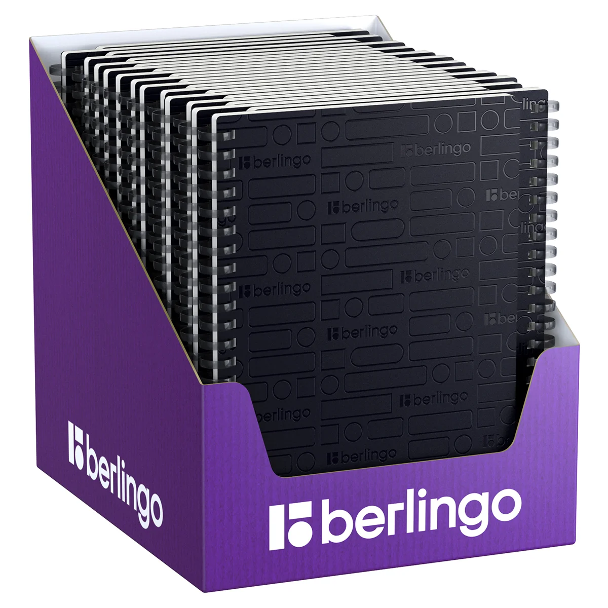 Тетрадь BERLINGO Your Way A5, 80л, пружина, клет.,черная