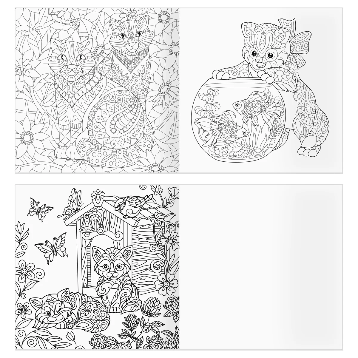 Carte de colorat ТРИ СОВЫ "Pisici" antistress A5+, 32foi