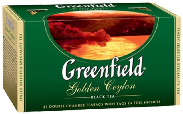 Чай GREENFIELD Golden Ceylon, 25 пакетиков по 2 г